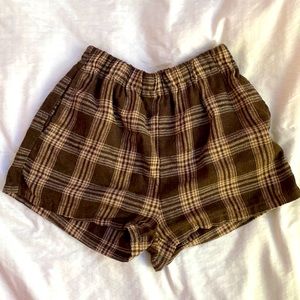 Brown shorts are super soft and in great condition. only worn once or twice.